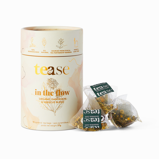 Tease Wellness - In The Flow Dandelion + Hibiscus Superfood Tea Blend